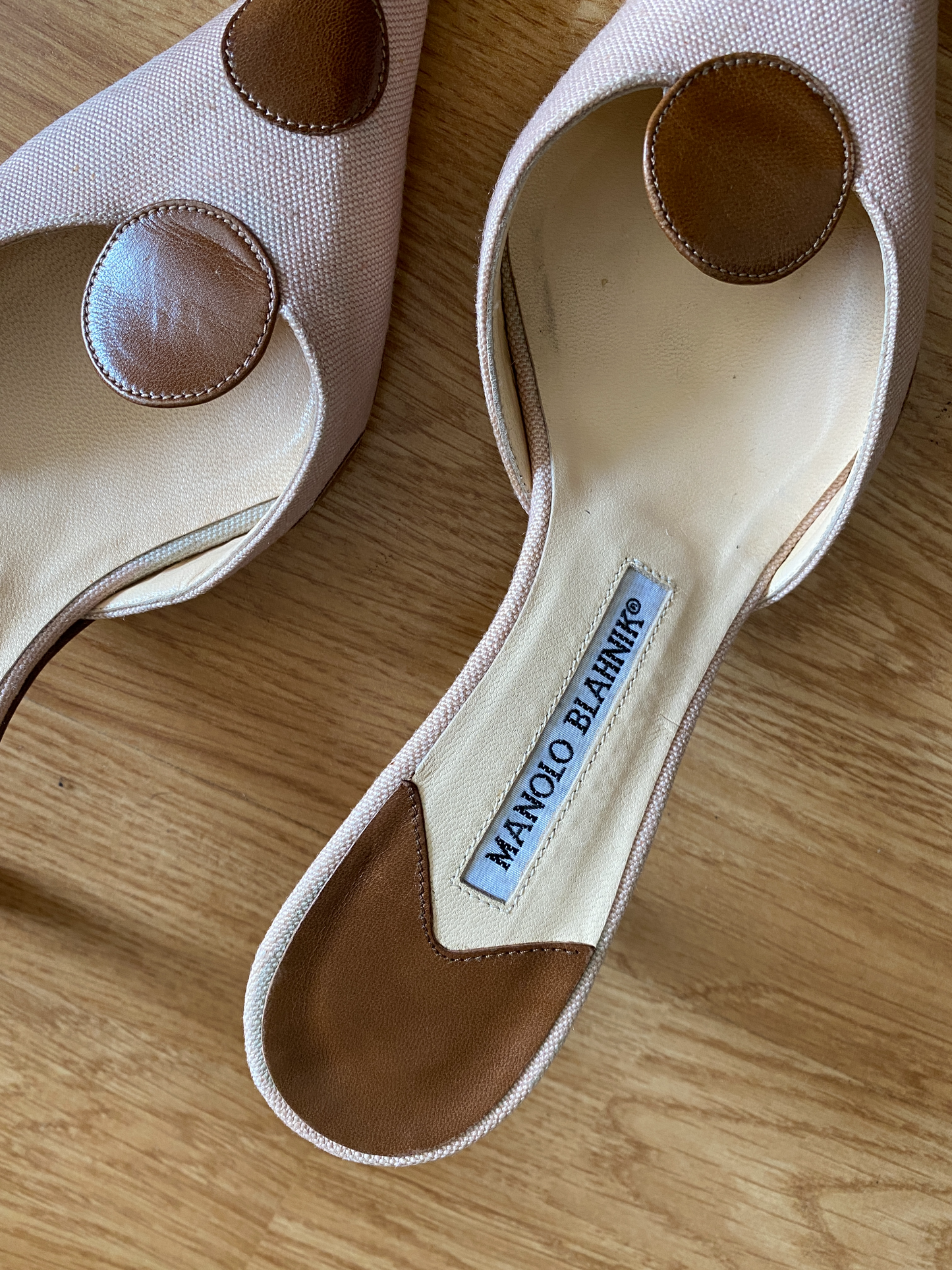 Cream Polka Dot Mules 36 (5.5)
