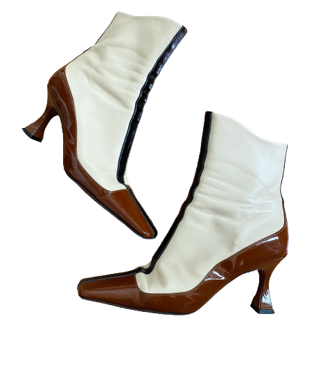 Tri-Color Square-Toe Duck Boot 38 (39)