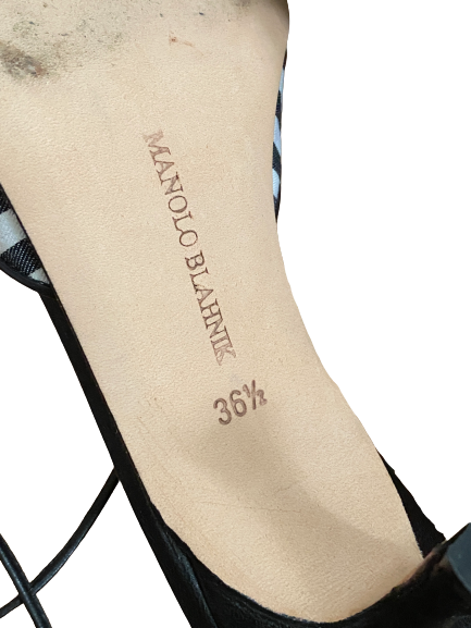 Classic Striped T-Strap Mules 36.5 (6)