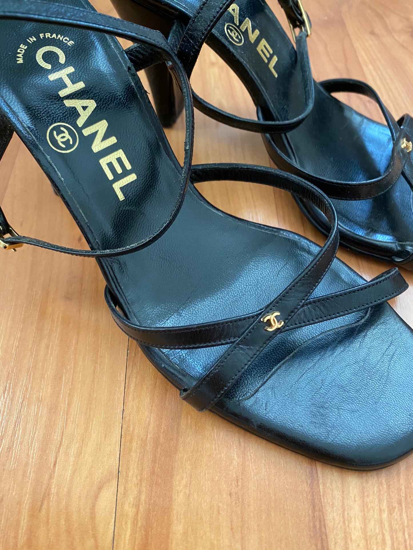 Slingback Strappy Leather Sandals 37