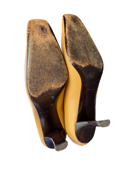 Vintage Tan Square-Toe Ankle Boots 35.5 (5.5/6)
