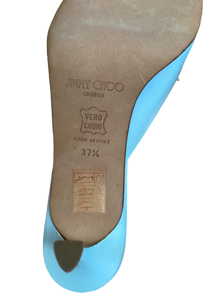 Something Blue Leather Mules 37.5 (6.5/7)