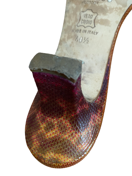 Tequila Sunrise Snake Leather Heels 40.5 (9.5/10)