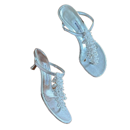 Mother of Pearl Silver Heel 38.5 (6.5/7)