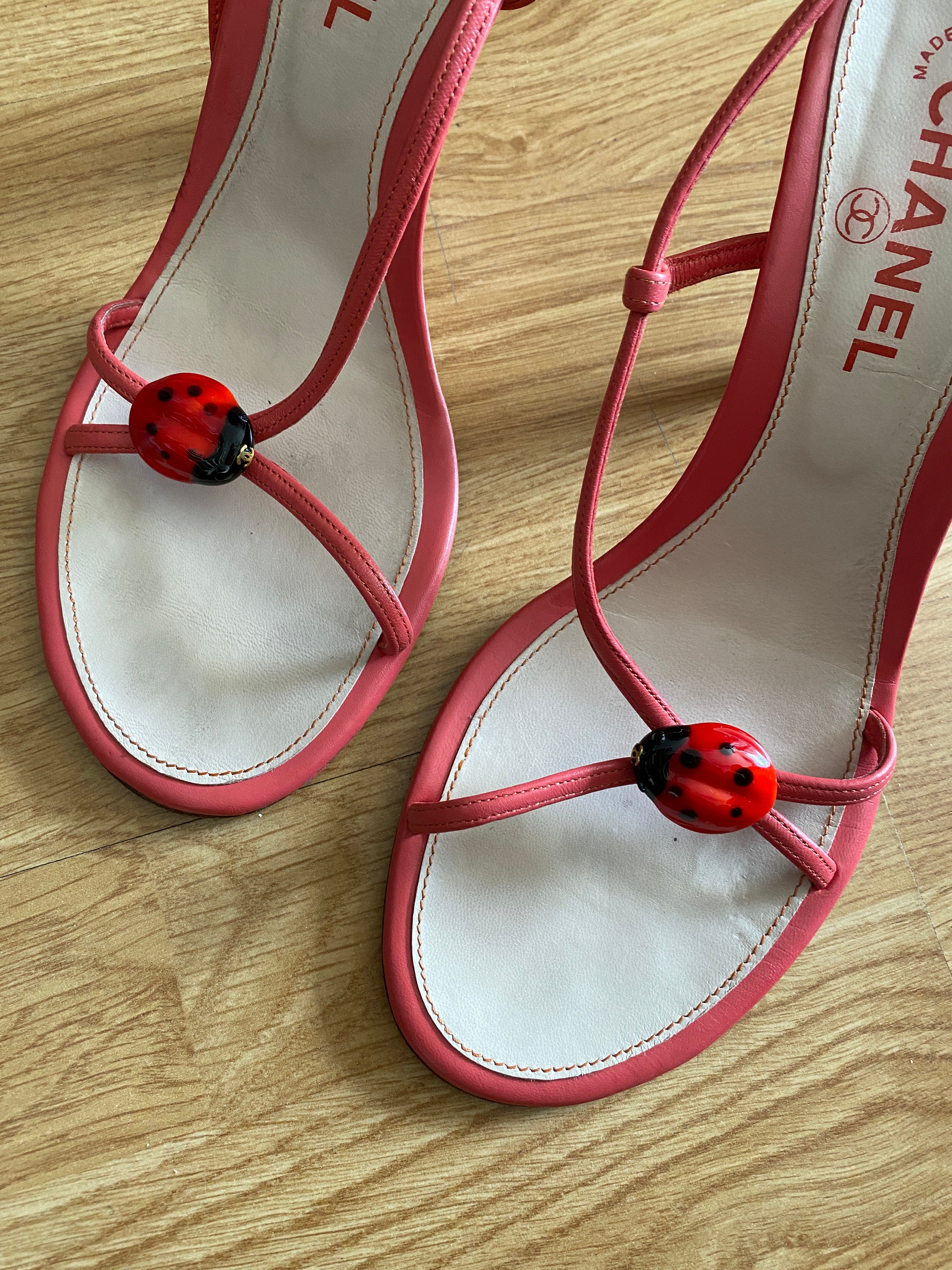 Chanel ladybug online sandals