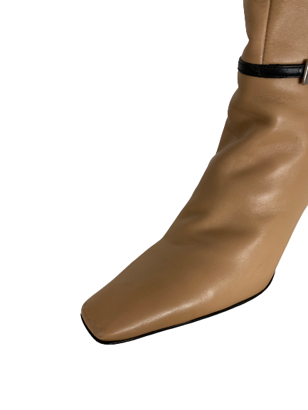 Tricksy Knee-High Tan Leather Boots 7/7.5