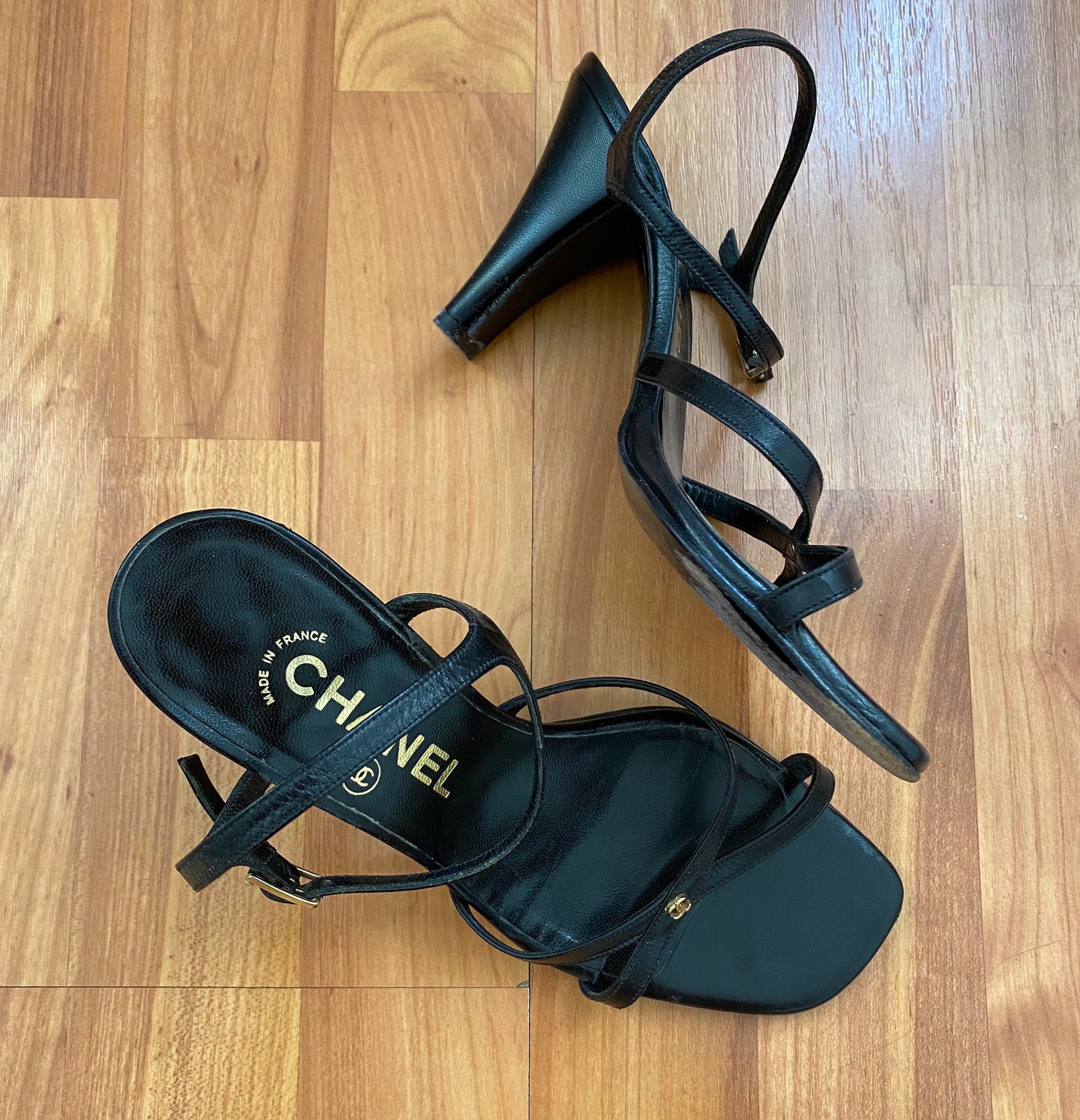 Slingback Strappy Leather Sandals 37
