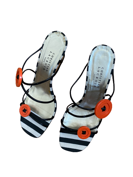 Buttons and Stripes Strappy Heels 37.5