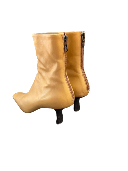 Vintage Tan Square-Toe Ankle Boots 35.5 (5.5/6)