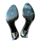 Curved Heel Metallic Butterfly Sandals 39 (8.5/9)