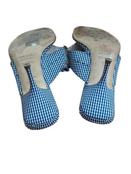 Picnic in the Park Gingham and Floral Heels 38.5 (8/8.5)