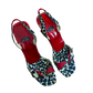 Retro Wedge Mod Leopard Sandals 8.5