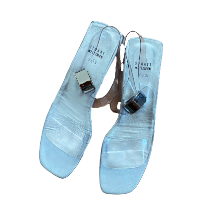 Didn't See You There PVC & Lucite Wedge Sandals 9.5