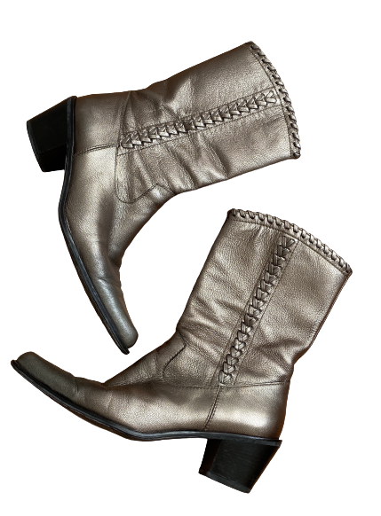 Pewter Western Style Boots 7.5